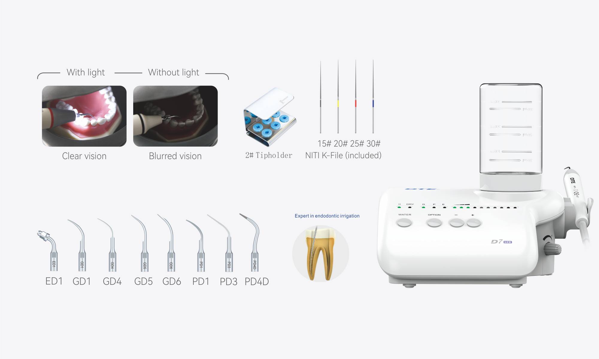 D7 LED Ultrasonic Scaler Handpiece